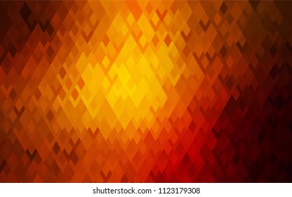 Dark Red, Yellow vector modern geometrical background. Abstract template. Geometric pattern in square style with gradient.