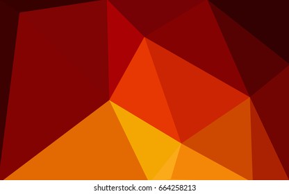 Dark Red, Yellow vector modern geometrical abstract background. Texture, new background. Geometric background in Origami style with gradient. 