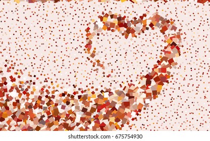 Dark Red, Yellow vector modern geometrical background. Abstract template. Geometric pattern in square style with gradient.