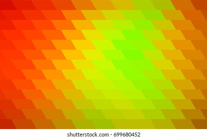 Dark Red, Yellow vector modern geometrical background. Abstract template. Geometric pattern in square style with gradient.