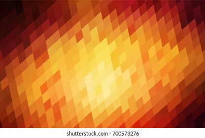 Dark Red, Yellow vector modern geometrical background. Abstract template. Geometric pattern in square style with gradient.