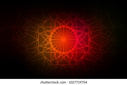 Dark Red, Yellow vector natural abstract design. A vague abstract illustration with doodles drawn by child in Indian style. Brand-new design for your business.