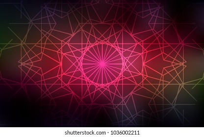 Dark Red, Yellow vector natural elegant artwork. Colorful abstract illustration with lines drawn by child in Asian style. A new texture for your design.
