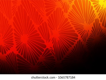 Dark Red, Yellow vector natural elegant pattern. Blurred decorative design in Indian style with Zen tangles. The textured pattern can be used for website.
