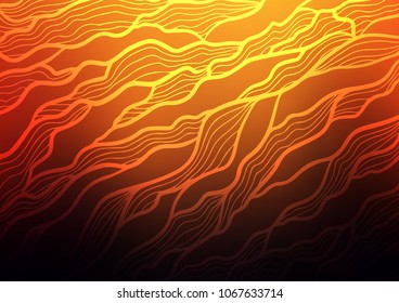 Dark Red, Yellow vector natural abstract background. A vague abstract illustration with doodles in Indian style. The doodle design can be used for your web site.