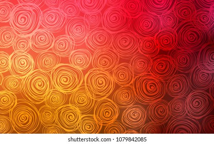 Dark Red, Yellow vector natural abstract pattern. A completely new color illustration in doodle style with roses. The doodle design can be used for your web site.
