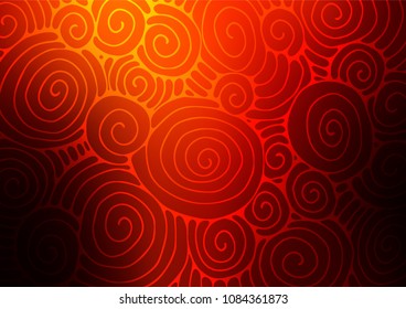 Dark Red, Yellow vector natural abstract texture. Glitter abstract illustration with doodles and Zen tangles. The completely new template can be used for your brand book.