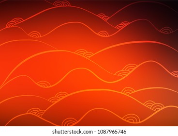Dark Red, Yellow vector natural elegant background. Creative illustration in blurred style with doodles and Zen tangles. The completely new template can be used for your brand book.