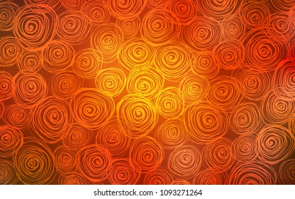 Dark Red, Yellow vector natural elegant template. Colorful abstract illustration with roses in doodle style. A completely new design for your business.