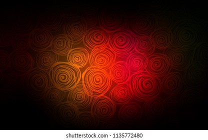 Dark Red, Yellow vector natural elegant artwork. Decorative shining illustration with doodles on abstract template. The pattern can be used for coloring books and pages for kids.