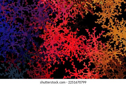 Dunkelrot, Gelbe Vektorgrafik natürliches Muster mit Blumen, Blättern. Moderne abstrakte Illustration mit Blättern und Blumen. Das beste Design für Ihr Unternehmen.