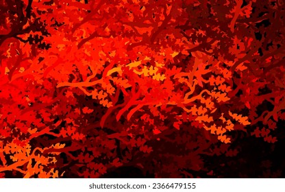 Dark Red, Yellow vector natural backdrop with leaves, branches. Sketchy doodles on white background. A new texture for your wallpaper design.