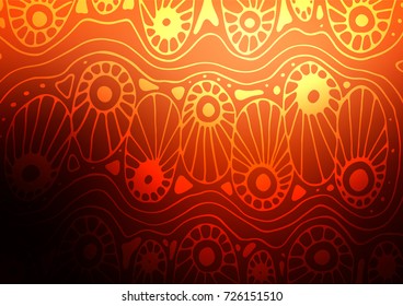 Dark Red, Yellow vector natural elegant template. Ethnic elegant natural pattern with gradient. Brand-new style for your business design.