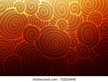 Dark Red, Yellow vector natural elegant texture. Colorful illustration in abstract style with doodles and Zen tangles. The pattern can be used for heads of websites and designs.