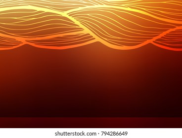Dark Red, Yellow vector natural abstract template. Doodles on blurred abstract background with gradient. The doodle design can be used for your web site.