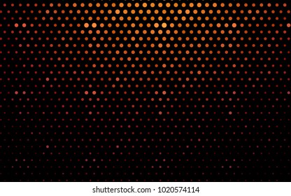 Dark Red, Yellow vector red pattern of geometric circles, shapes. Colorful mosaic banner. Geometric background with colored disks.
