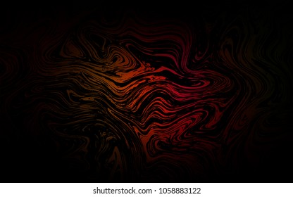 Dark Red, Yellow vector pattern with bent lines. Creative illustration in halftone marble style with gradient. Pattern for your business design.