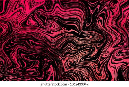 Dark Red, Yellow vector pattern with lines, ovals. A completely new color illustration in marble style. New composition for your brand book.