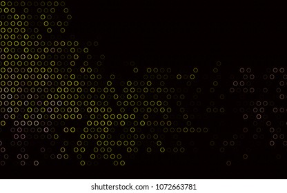 Dark Red, Yellow vector  pattern with spheres. Blurred decorative design in abstract style with bubbles. The pattern can be used for ads, leaflets of liquid.