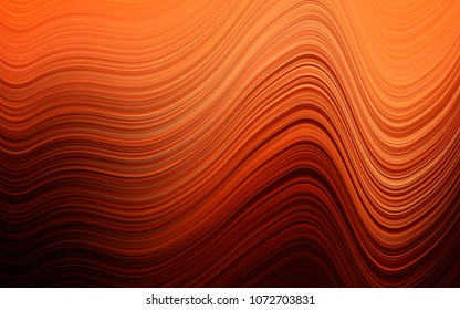 Dark Red, Yellow vector pattern with bent ribbons. A sample with blurred bubble shapes. The template for cell phone backgrounds.