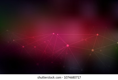 Dark Red, Yellow vector pattern with spheres, triangles. Modern abstract colorful illustration with spheres and lines. Completely new template for your brand book.