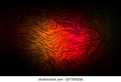 Dark Red, Yellow vector pattern with liquid shapes. Shining crooked illustration in marble style. A completely new memphis design for your business.