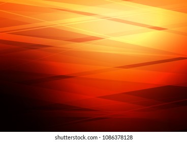 Dark Red, Yellow vector pattern with narrow lines. Lines on blurred abstract background with gradient. Best design for your ad, poster, banner.