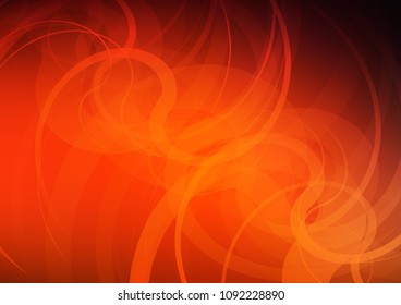 Dark Red, Yellow vector pattern with bubble shapes. Modern gradient abstract illustration with bandy lines. Marble design for your web site.