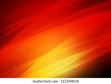 Dark Red, Yellow vector pattern with narrow lines. Glitter abstract illustration with colored sticks. Best design for your ad, poster, banner.