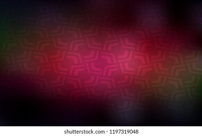 Dark Red, Yellow vector pattern with lamp shapes. A sample with blurred bubble shapes. Marble style for your business design.