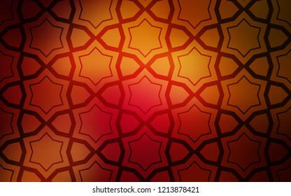 Dark Red, Yellow vector pattern with christmas stars. Blurred decorative design in simple style with stars. Pattern for new year ad, booklets.