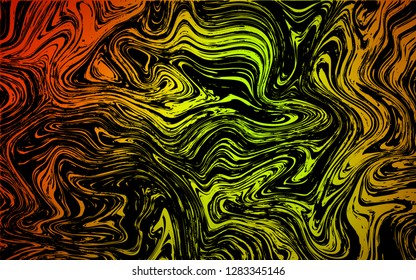 Dark Red, Yellow vector pattern with bubble shapes. Creative illustration in halftone marble style with gradient. A completely new template for your business design.