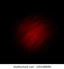 Dark Red, Yellow vector pattern with lines. Colorful geometric sample with gradient curves.  Template for cellphones.