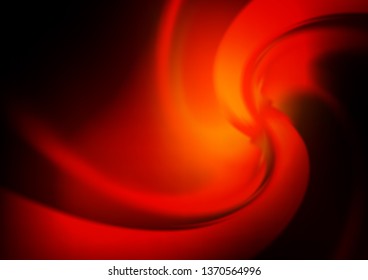 Dark Red, Yellow vector pattern with bent ribbons. Blurred geometric sample with gradient bubbles.  Brand new design for your ads, poster, banner.