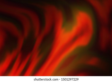 Dark Red, Yellow vector pattern with curved circles. Modern gradient abstract illustration with bandy lines. The best blurred design for your business.