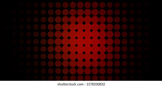 Dark Red, Yellow vector pattern with spheres. Modern abstract illustration with colorful circle shapes. Pattern for business ads.