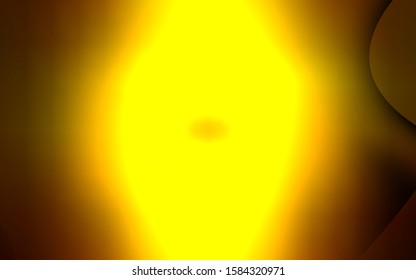 Dark Red, Yellow vector pattern with curved circles. A vague circumflex abstract illustration with gradient. A completely new memphis design for your business.