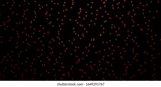 Dark Red, Yellow vector pattern with abstract stars. Decorative illustration with stars on abstract template. Pattern for new year ad, booklets.