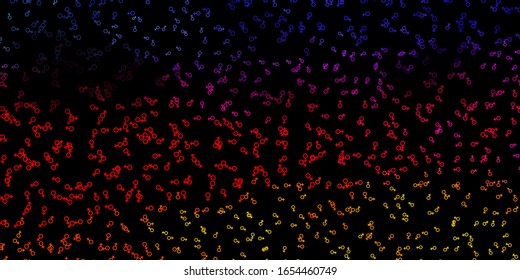 Dark Red, Yellow vector pattern with magic elements. Abstract illustration with gothic gradient shapes. Best design halloween events.