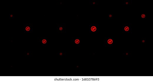 Dark Red, Yellow vector pattern with coronavirus elements. Colorful abstract illustration with gradient medical shapes. Design for biohazard warning.
