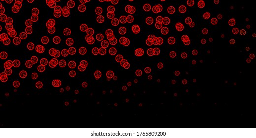 Dark Red, Yellow vector pattern with magic elements. Illustration with magical signs of spiritual power. Simple design for occult depiction.