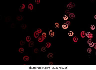 Dark Red, Yellow vector pattern with spheres. Illustration with set of shining colorful abstract circles. Pattern for beautiful websites.