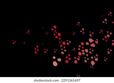 Dark Red, Yellow vector pattern with bent ribbons. Shining illustration, which consist of blurred lines, circles. Marble style for your business design.