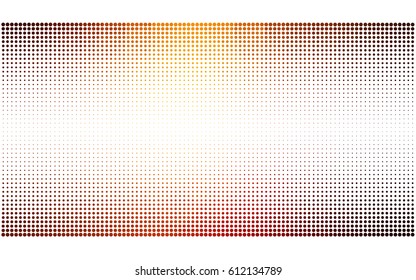 Dark Red, Yellow vector pattern of geometric circle shapes. Colorful mosaic banner. Geometric background with colored disks.