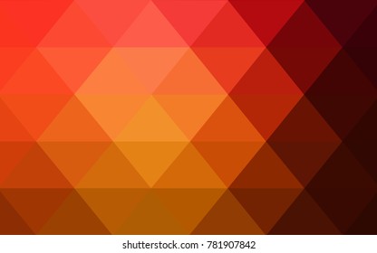 Dark Red, Yellow vector Pattern.  triangular template. Geometric sample. Repeating routine with triangle shapes. New texture for your design. Pattern can be used for background.