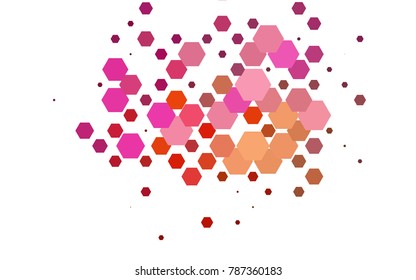 Dark Red, Yellow vector pattern. Hexagonal template. Geometric sample. Repeating hexagon shapes. Brand-New texture for your design. Pattern can be used for background