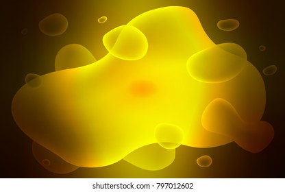 Dark Red, Yellow vector pattern with liquid shapes. Colorful abstract illustration with gradient lines. A new texture for your  ad, booklets, leaflets.