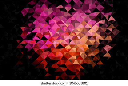 Dark Red, Yellow vector polygon abstract background. Colorful illustration in abstract style with gradient. The best triangular design for your business.