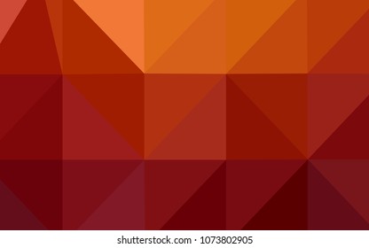 Dark Red, Yellow vector polygon abstract background. Shining polygonal illustration, which consist of triangles. The template for cell phone's backgrounds.