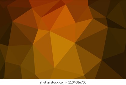 Dark Red, Yellow vector polygon abstract layout. Modern abstract illustration with triangles. A completely new design for your leaflet.